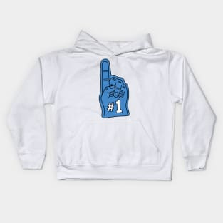 Blue Foam Finger Sports Kids Hoodie